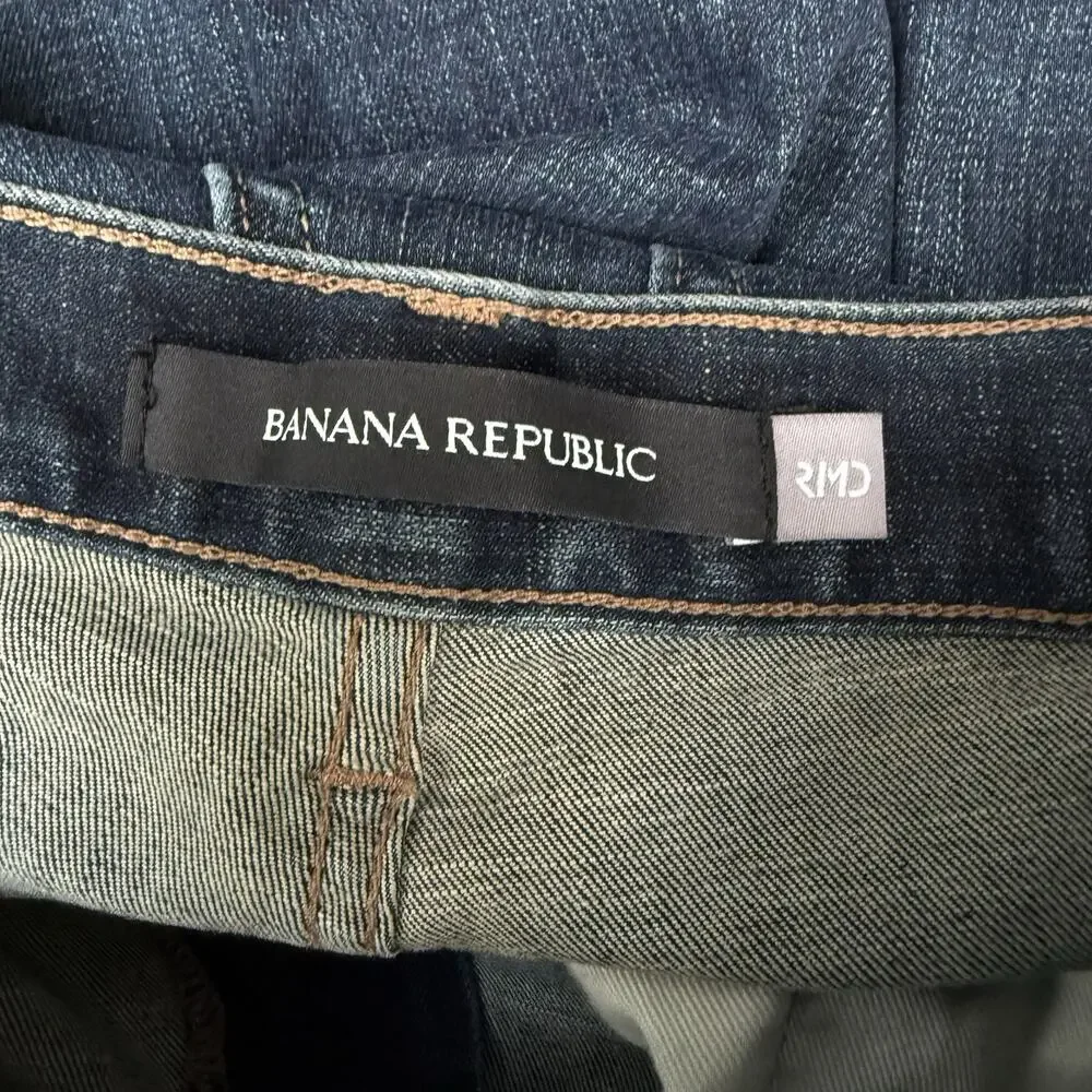 Banana Republic Jeans Men's 29 X 30 Rapid Movement RMD‎ Slim Fit Dark Wash EUC